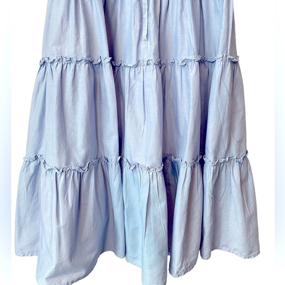 BCBGMaxazria Strapless Ruffled Mini Dress Light Blue Size 0 - Picture 6 of 8